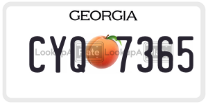 CYQ7365 license plate in Georgia