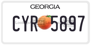 CYR5897  license plate in GA