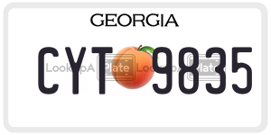 CYT9835  license plate in GA