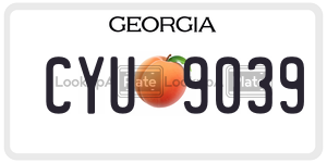 CYU9039  license plate in GA