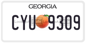 CYU9309  license plate in GA