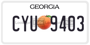 CYU9403  license plate in GA