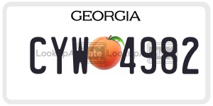 CYW4982  license plate in GA