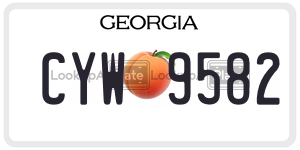 CYW9582 license plate in Georgia