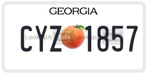 CYZ1857 license plate in Georgia