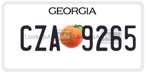 CZA9265 license plate in Georgia