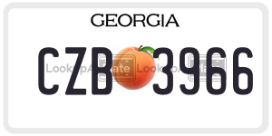 CZB3966 license plate in Georgia