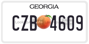 CZB4609 license plate in Georgia