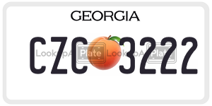 CZC3222  license plate in GA