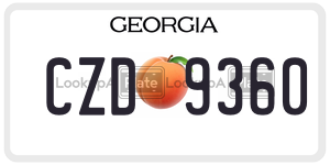CZD9360  license plate in GA