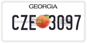 CZE3097  license plate in GA