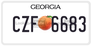 CZF6683  license plate in GA