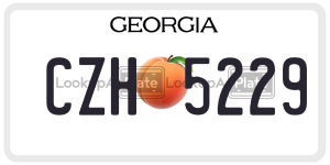 CZH5229 license plate in Georgia