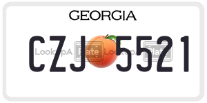 CZJ5521  license plate in GA