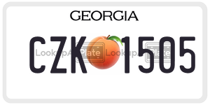 CZK1505  license plate in GA
