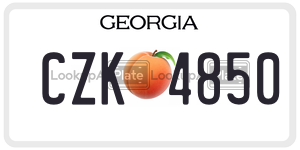 CZK4850  license plate in GA