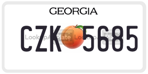 CZK5685 license plate in Georgia
