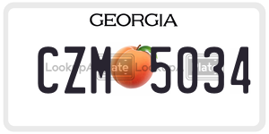 CZM5034  license plate in GA