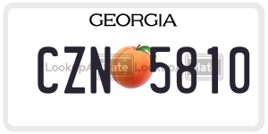 CZN5810  license plate in GA