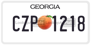 CZP1218 license plate in Georgia