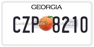 CZP8210 license plate in Georgia