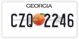 CZQ2246  license plate in GA