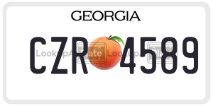 CZR4589  license plate in GA