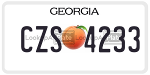 CZS4233 license plate in Georgia