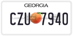 CZU7940 license plate in Georgia
