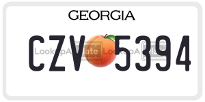 CZV5394  license plate in GA