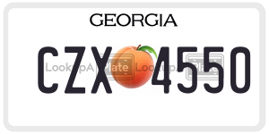 CZX4550  license plate in GA