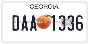 DAA1336 license plate in Georgia