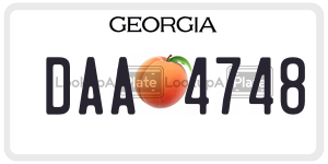 DAA4748  license plate in GA