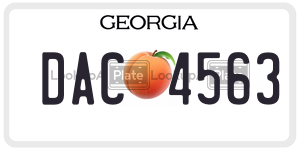 DAC4563 license plate in Georgia