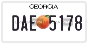 DAE5178 license plate in Georgia
