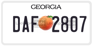 DAF2807  license plate in GA