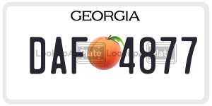 DAF4877  license plate in GA