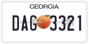DAG3321  license plate in GA