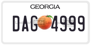 DAG4999  license plate in GA