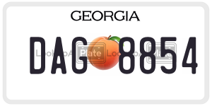 DAG8854  license plate in GA