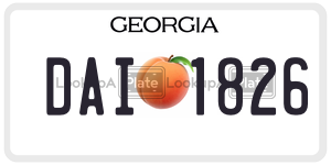 DAI1826 license plate in Georgia