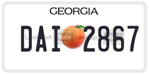 DAI2867 license plate in Georgia