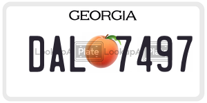 DAL7497  license plate in GA