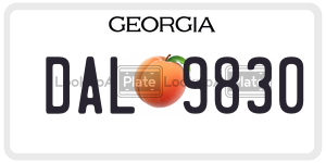 DAL9830 license plate in Georgia