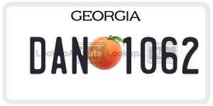 DAN1062 license plate in Georgia