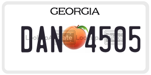 DAN4505 license plate in Georgia