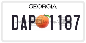 DAP1187 license plate in Georgia