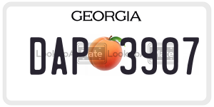 DAP3907  license plate in GA