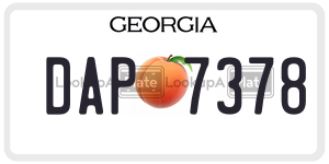 DAP7378  license plate in GA