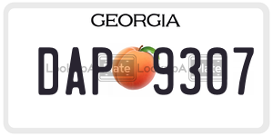 DAP9307  license plate in GA